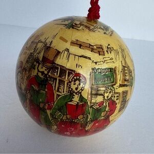 Vintage 1980 Kristmas Keepsakes Ornament 12" Diameter Ball Carolers City Horses